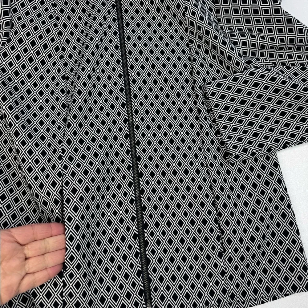 Chico's Perfect Stretch Jacquard Geometric Jacket Chico’s 1 Us 8